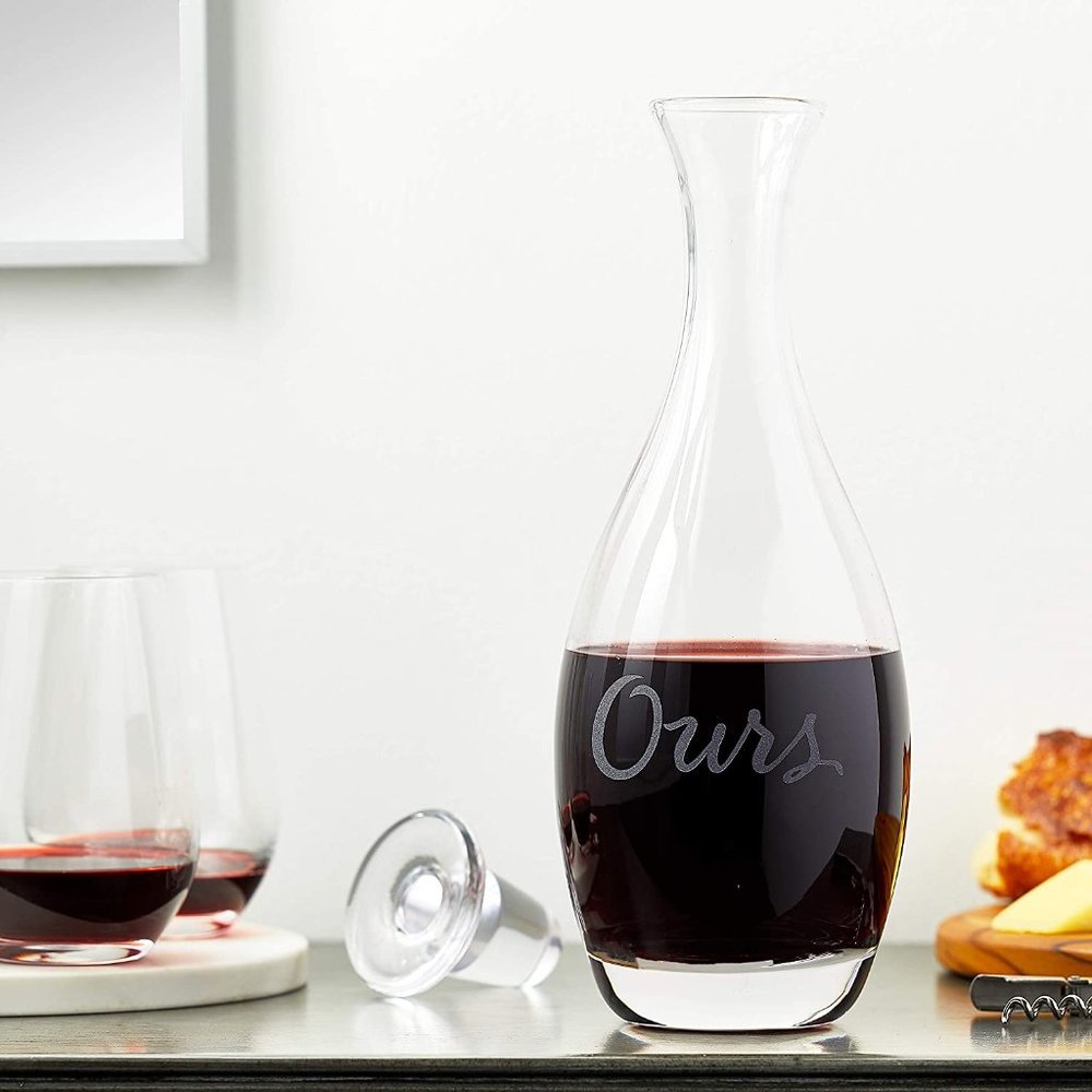 NEW IN-BOX - KATE SPADE LENOX CRYSTAL TWO OF A KIND "OURS" DECANTER
